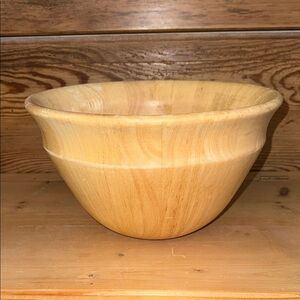 Vintage Dansk Mid-Century Modern Large Blonde Wood Salad Bowl